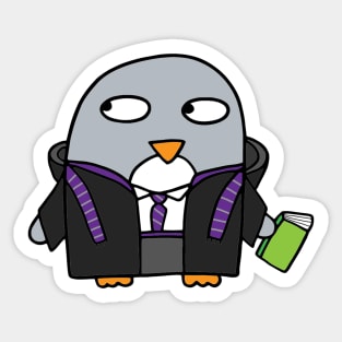 Book loving penguin Sticker